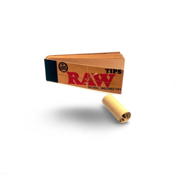 RAW | Libreta con 50 Filtros Prerolados de Papel Natural – Tips 109 mm