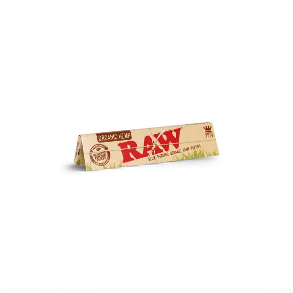 RAW Papel Orgánico King Size Slim – 32 Hojas Ultra Finas de Cáñamo Natural