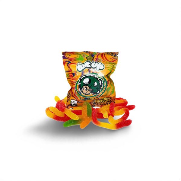 One Up Sour Brite Crawlers Gomitas con Hongo 600mg – Sabor Ácido y Potent