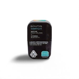 Pods desechables de 2 g con cepas Sativa Piña Colada y Hybrid Biscotti. Producto premium desde Los Ángeles, California.