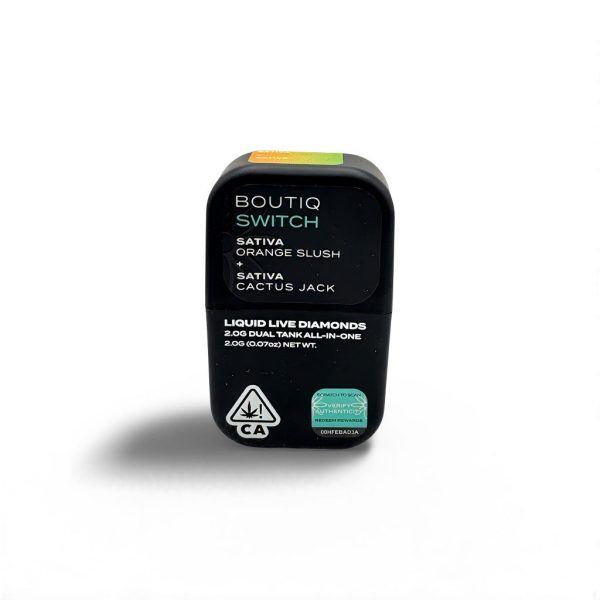 Pods desechables de 2 g con doble cepa Sativa: Orange Slush y Cactus Jack. Producto premium desde Los Ángeles, California.