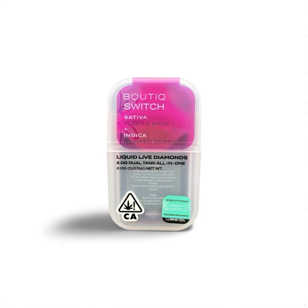 Pods desechables de 2 g con dos sabores Sativa Purple Haze + Indica Blinker Berry. Calidad premium desde Los Ángeles, California