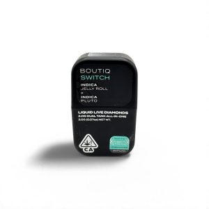 Pods desechables de 2 g con cepas Indica Jelly Roll y Pluto. Calidad premium desde Los Ángeles, California.
