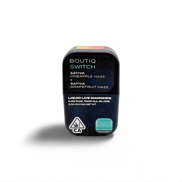 Pods desechables de 2 g con doble cepa Sativa: Pineapple Haze y Grapefruit Haze. Producto premium desde Los Ángeles, California.