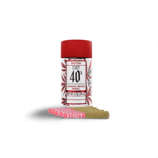 Stiiizy 40s Blunt Multipack – Strawberry Cough (Sativa | 5 x 0.5g | Total 2.5g) – Desde Los Ángeles, California